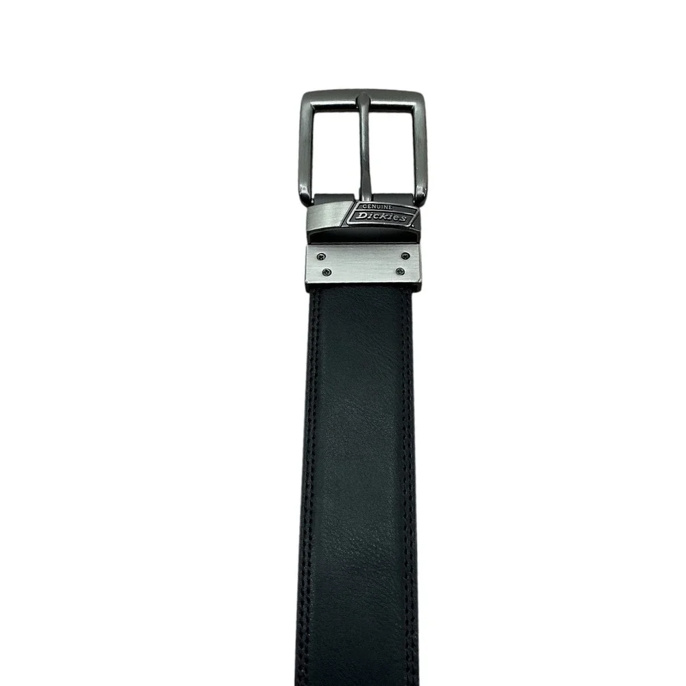 Dickies Mens‎ Reversible Belt Black Brown Leather Swivel Buckle Size 34